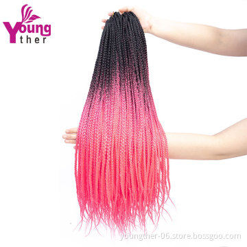 Wholesale Synthetic Jumbo Ombre Hair Braids High Temperature Fiber Crochet Twist Senegal Box Braids